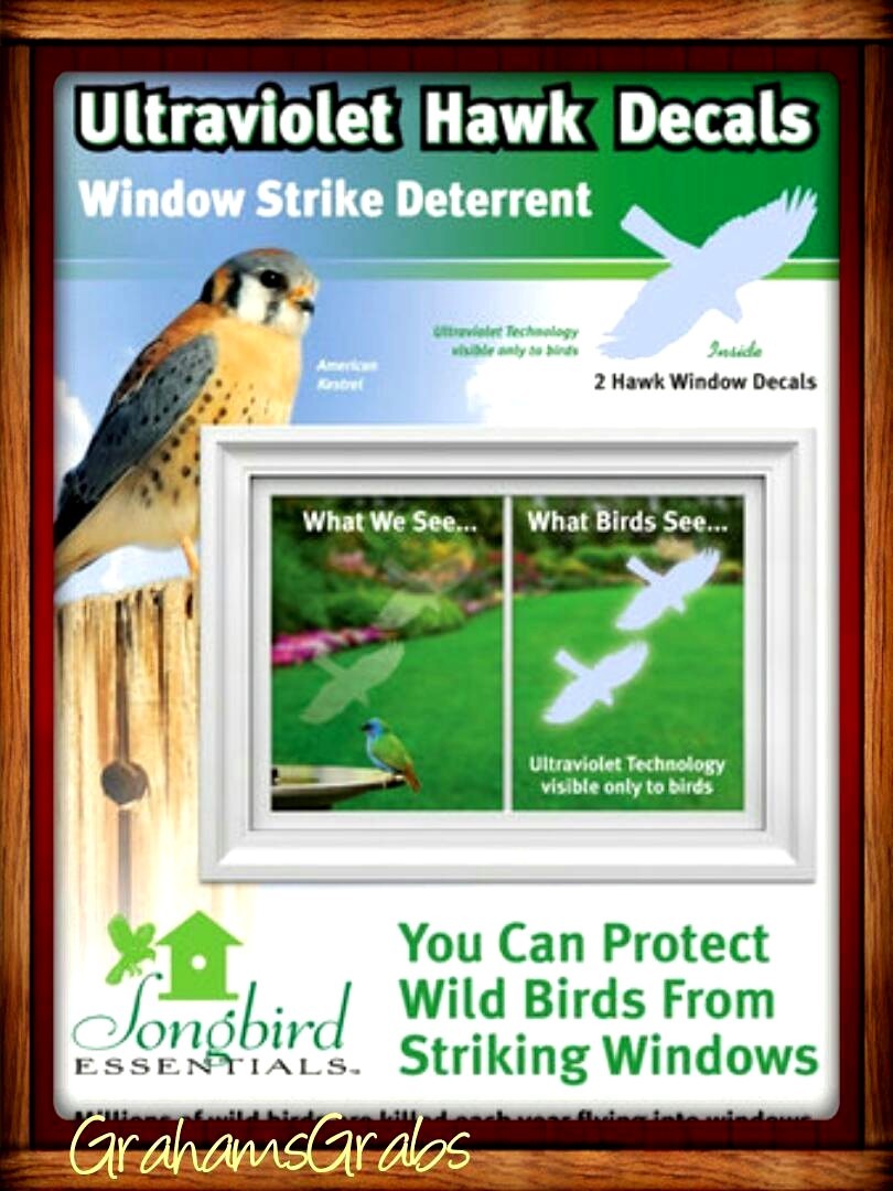 WINDOW ALERT ANTI-COLLISION CLINGS ULTRAVIOLET DECAL Prevent BIRD Window Strikes