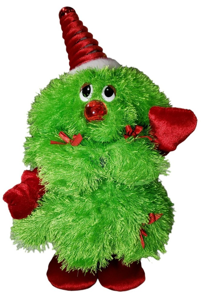 Dan Dee CHRISTMAS TREE Singing Animated 15" Plush Light-Up Figure Springy Hat