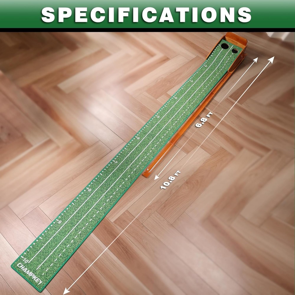 Foldable Golf Putting Mat with Automatic Ball Return - Ideal for Indoor Training