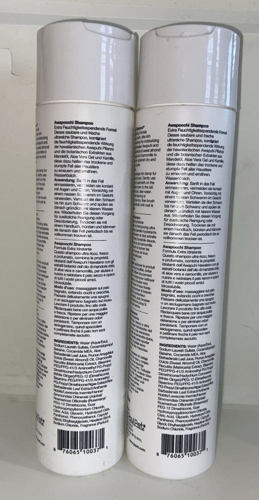(2) PACK! PAUL MITCHELL AWAPOOCHI PET SHAMPOO MOISTURIZING FORMULA 10.14 OZ EACH