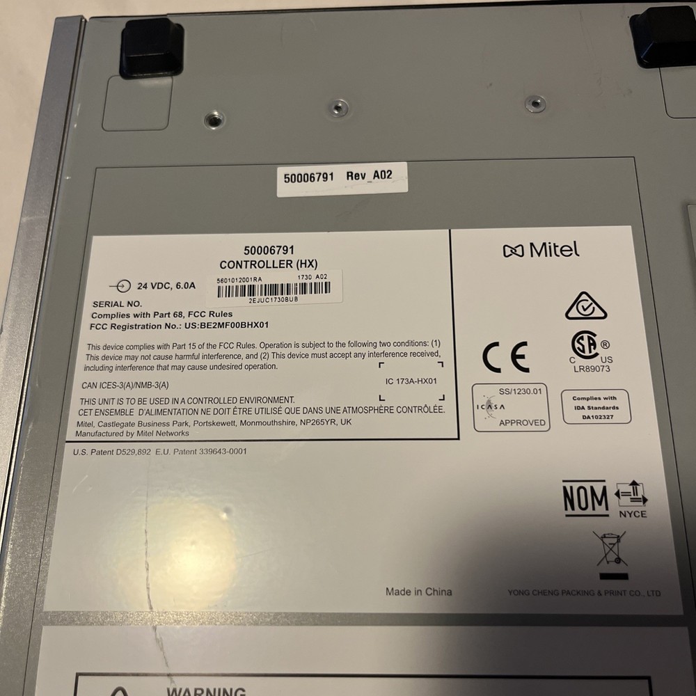 Mitel 5000HX Controller Module Phone Processor Mitel 580.10 No Compact Flash Crd