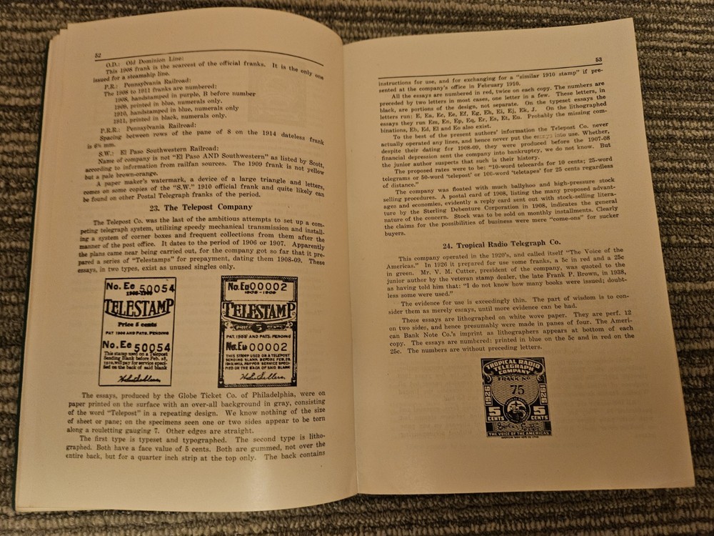 United States Telegraph Issues S. P. A. Booklet No. 2