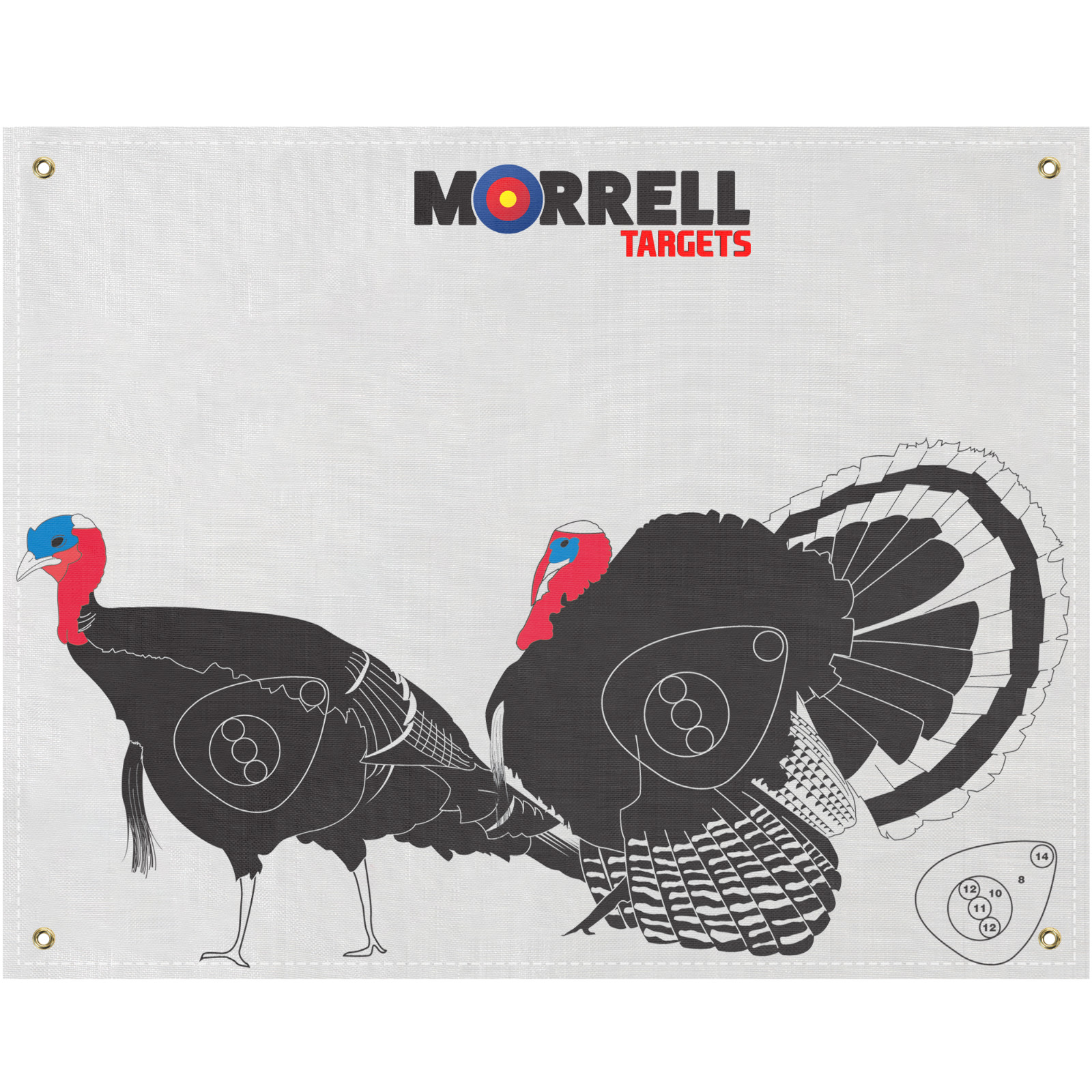 Morrell Turkeys Polypropylene Target Face with Grommets and Self-Healing