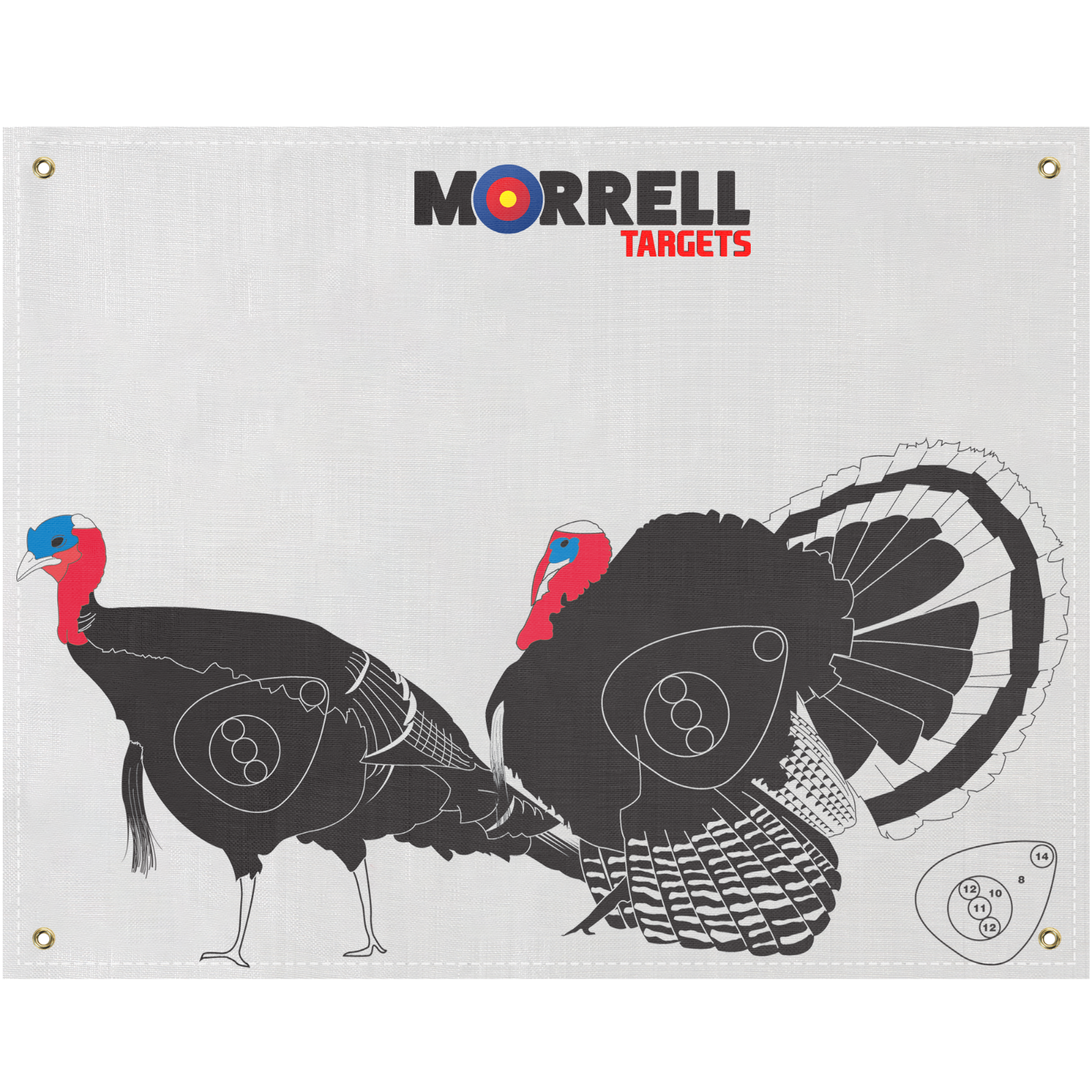 Morrell Turkeys Polypropylene Target Face with Grommets and Self-Healing