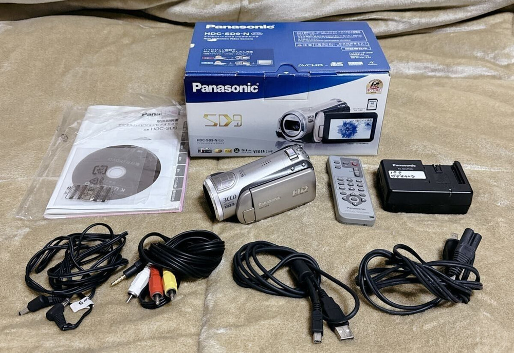 Panasonic HDC-SD9 Digital HD Vision Video Camera Silver Leica Lens Used