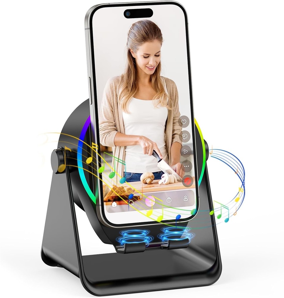 Wireless Induction Speaker, Multi-Functional Bluetooth Speaker  with RGB Light