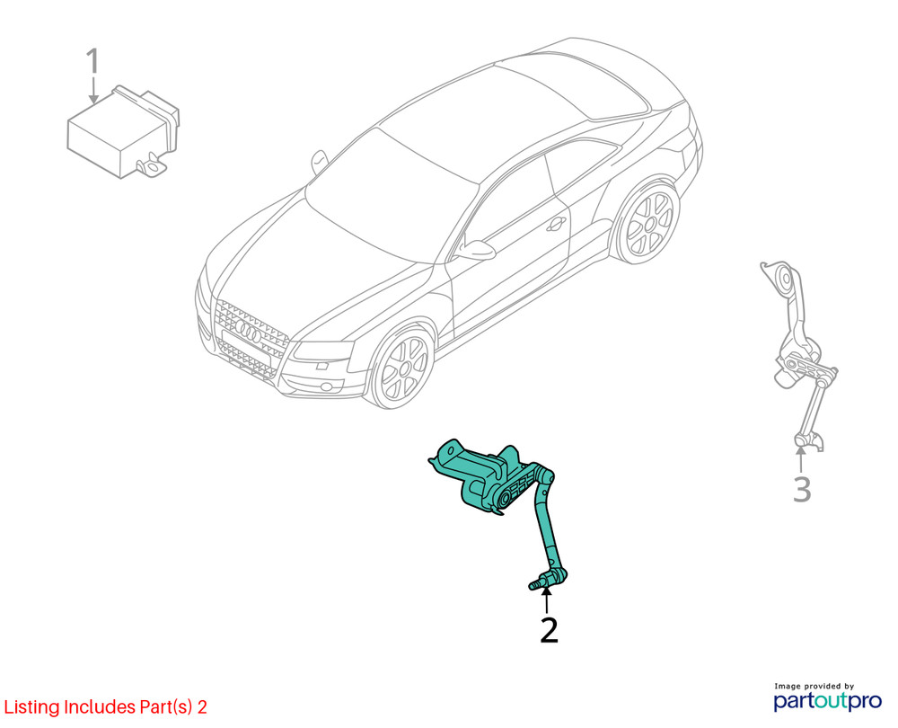 Audi 09-16 A4 Headlight Level Sensor 8K0941285N