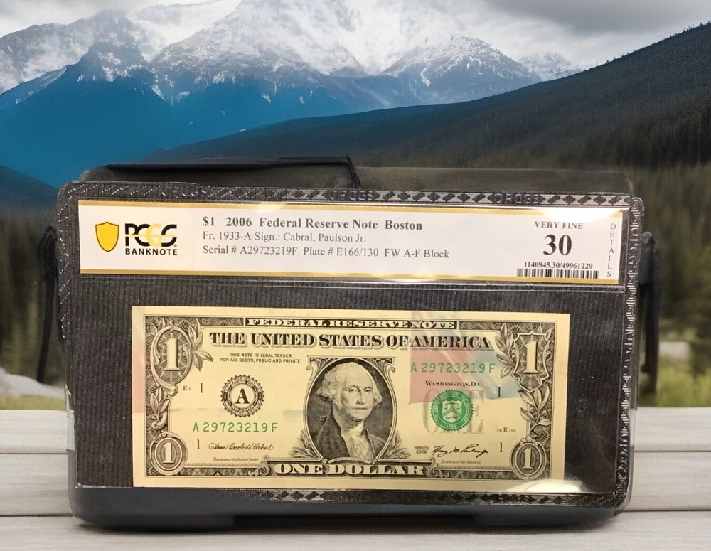 PCGS BANKNOTE VF 30 ~ 2006 $1 FRN BOSTON