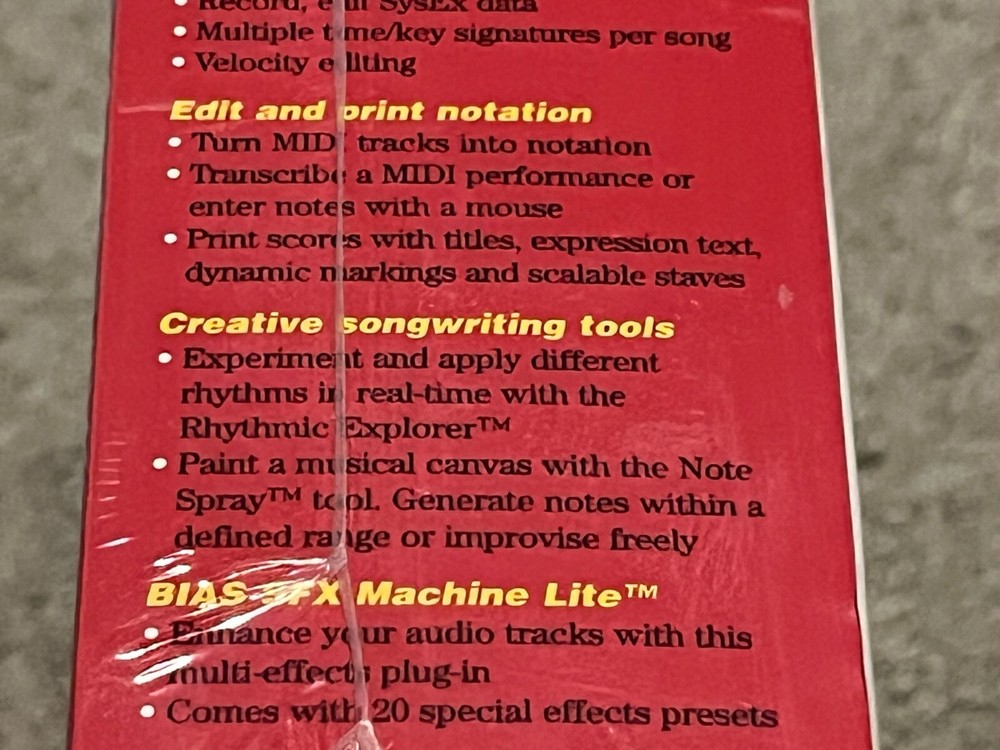 Cakewalk Metro 5 Multitrack MAC Studio Software New Sealed Vintage Rare