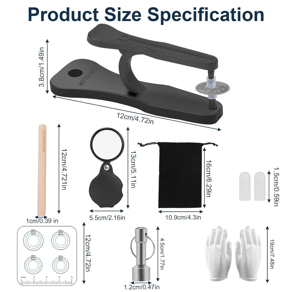 Coin Ping Tester Kit Gold & Silver, Portable & Technical Specifications Style
