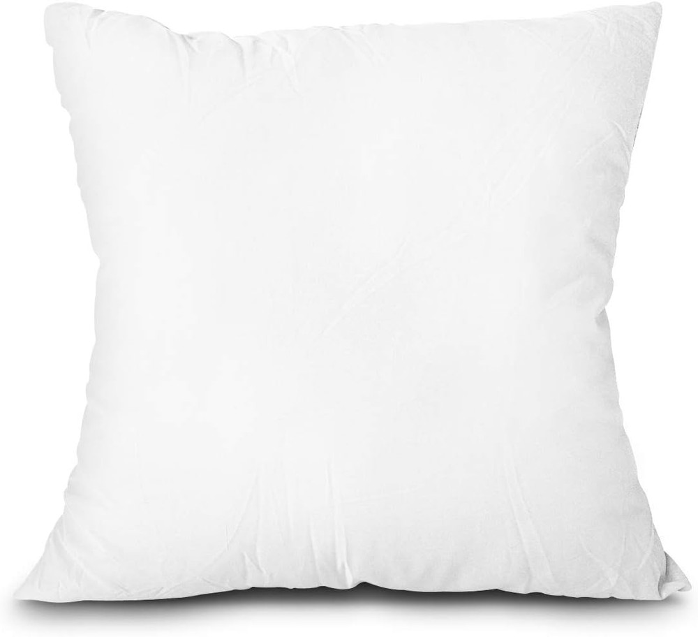 18x18 White Throw Pillow Insert Soft Polyester Down Alternative Washable