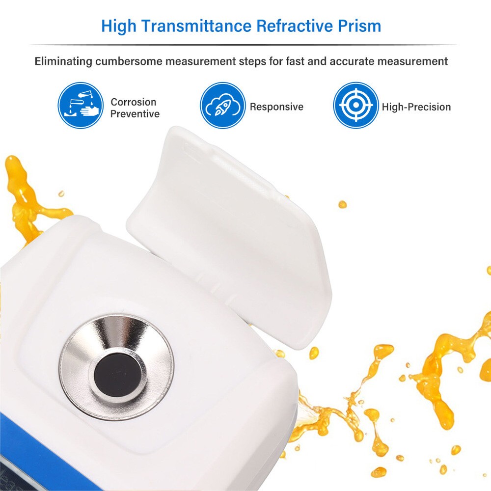 High 0-55% Digital Refractometer Meter Automatic I0G7