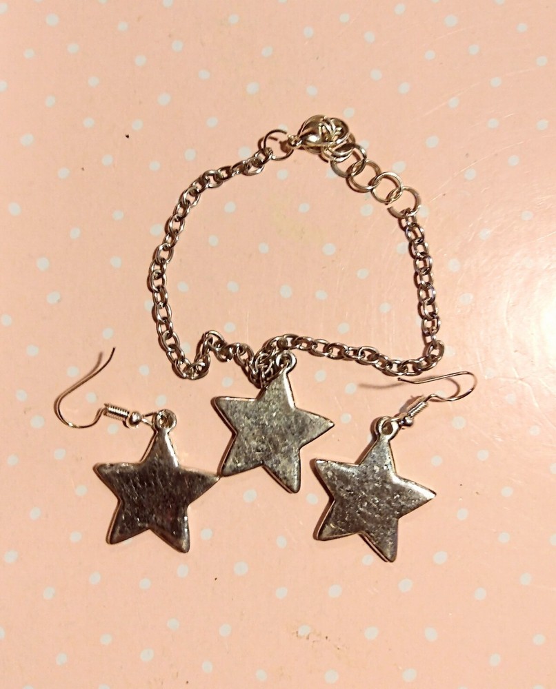 bracelet and earrings set flag stars