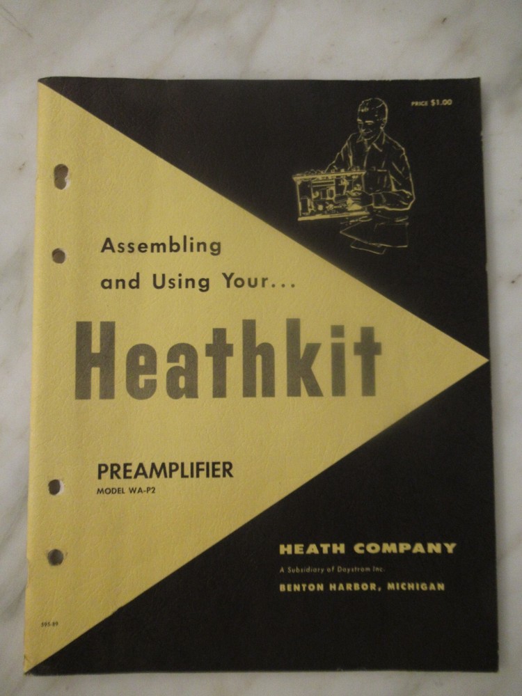 HEATHKIT MODEL WA-P2 PREAMPLIFIER MANUAL - ORIGINAL