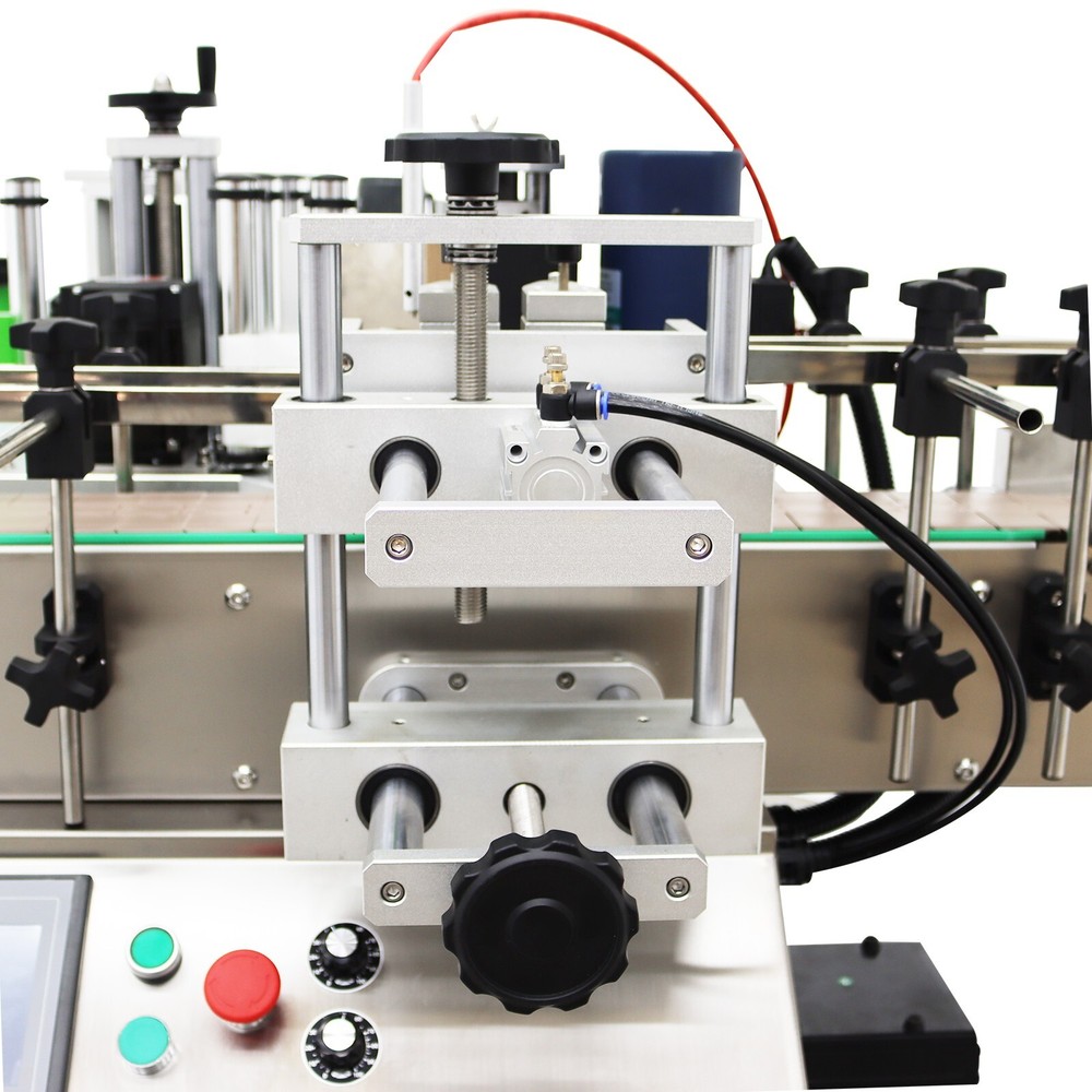 110V Desktop Automatic Round Bottle Labeling Machine for Transparent/Full Label
