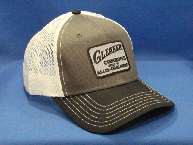 Gleaner Combines Tractor Hat - Black/Charcoal/White Twill & Mesh - Snapback