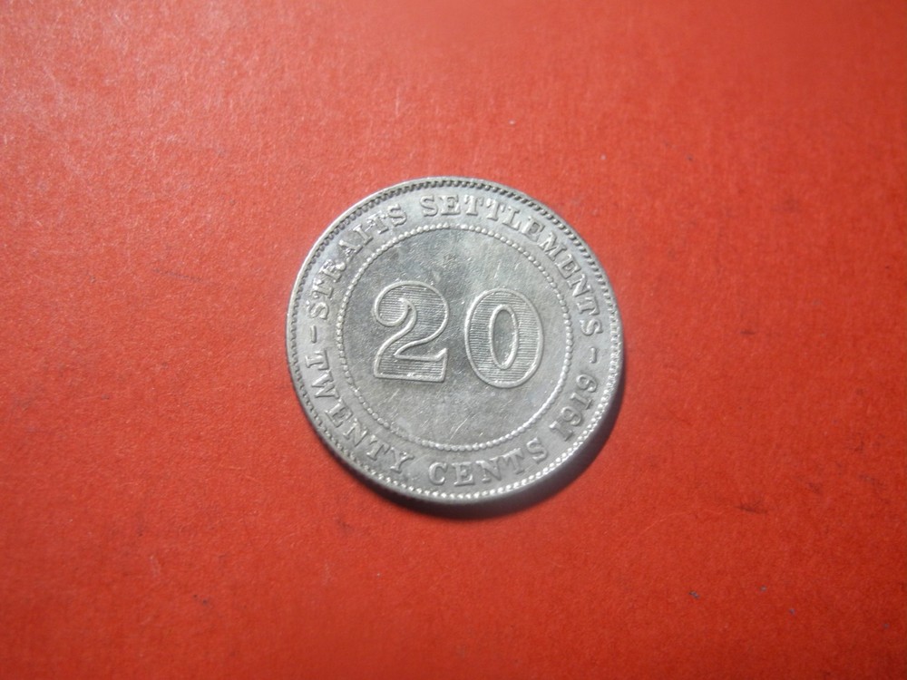 STS72 - STRAITS SETTLEMENTS - 20 CENT S- 1919 - SILVER