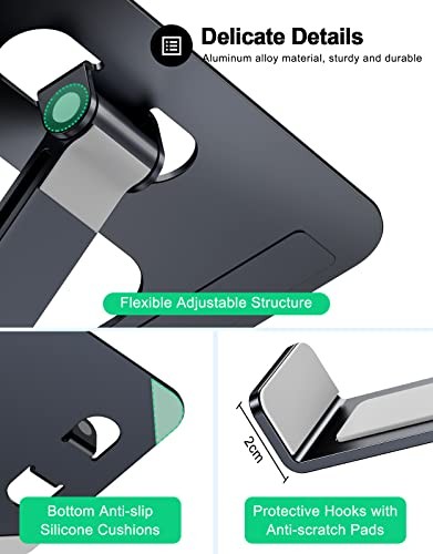 Foldable Laptop Stand, Height Adjustable Ergonomic Computer Stand for Desk,