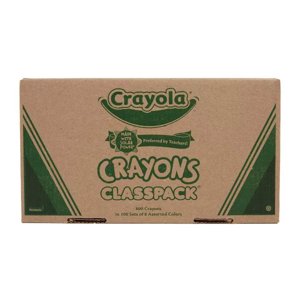 CRAYOLA CRAYONS BULK 800CT CLASSROOM KINDERGARTEN & ELEMENTARY - MULTI COLORS