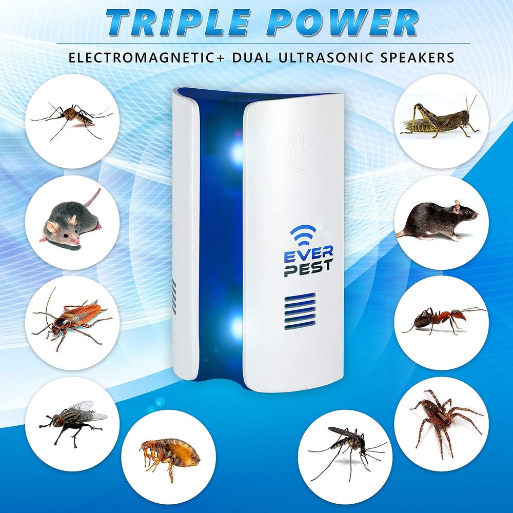 Ultrasonic Pest Control Repeller Plug in - Electronic Insect Defender - Roach...