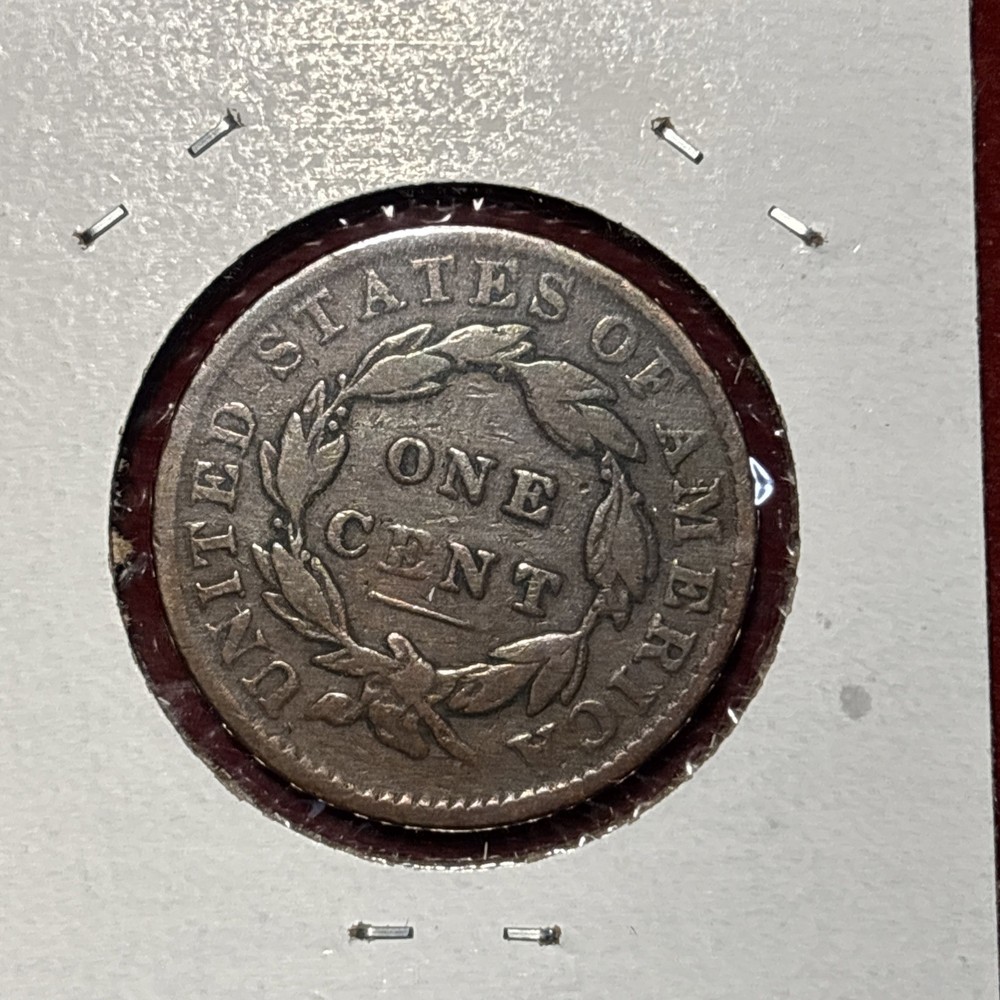 1832 Coronet Head Large Cent, Medium Letters, N-1