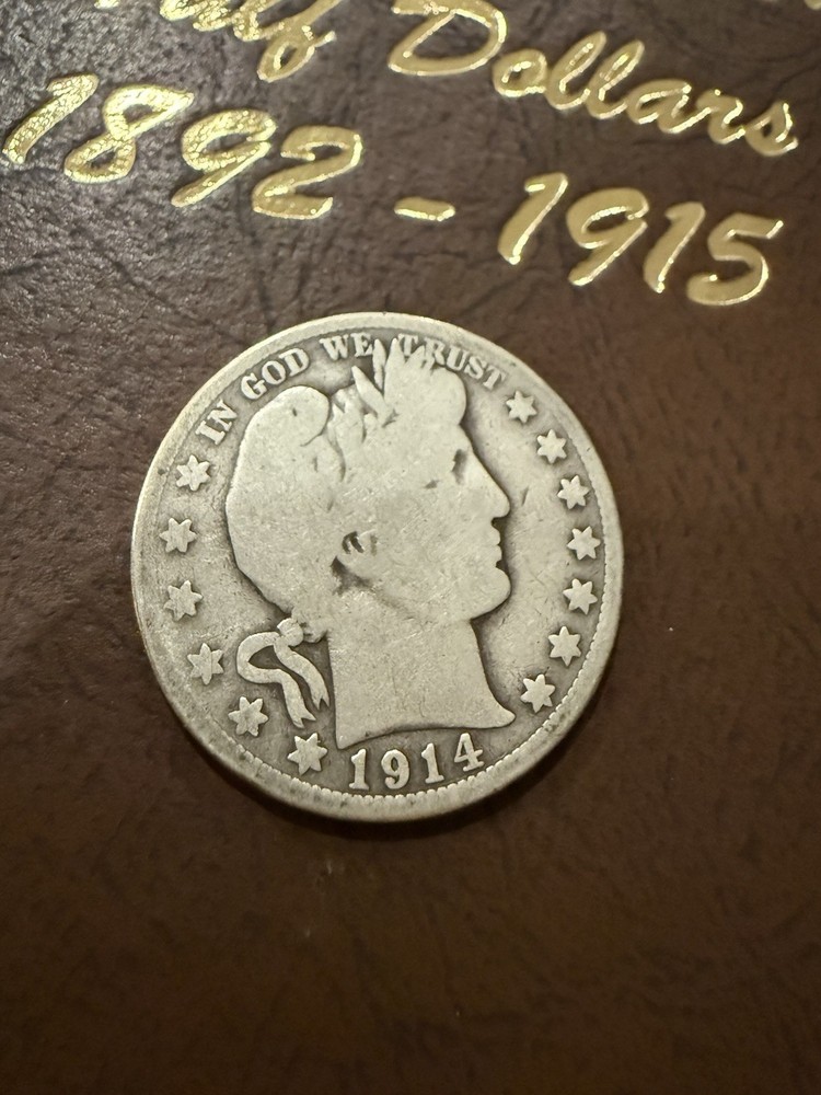 1914 P  Barber Silver Half Dollar Rare Key Date
