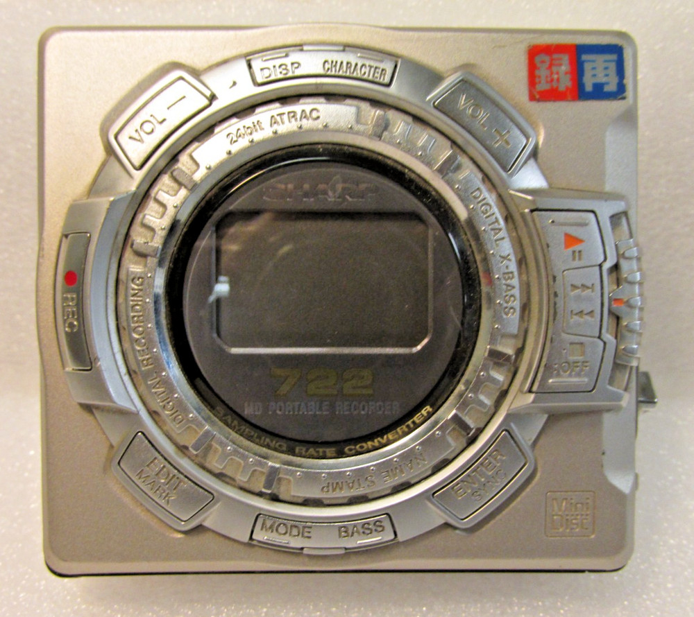 Sharp Portable Minidisc Recorder Player MD -MS722S- Untested, Sold  As Is.