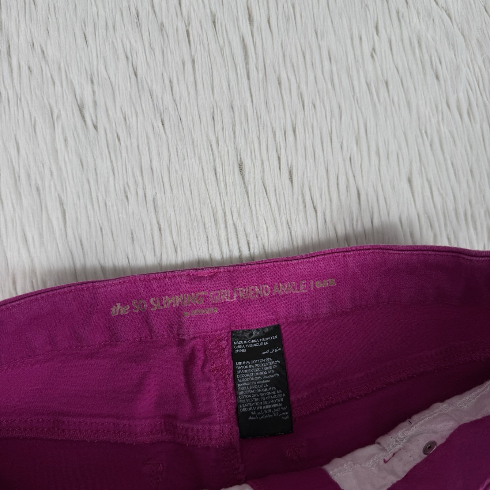 Chico's Pink The So Slimming Girlfriend Ankle Denim Jeans Women's 0.5 US 6