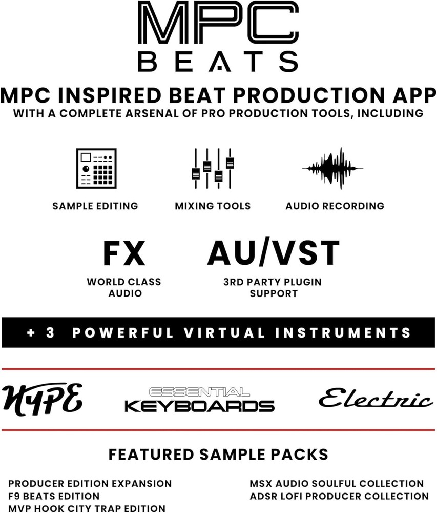 Portable MPK Mini MK3 - USB MIDI Controller with Velocity-Sensitive Keys & Pads