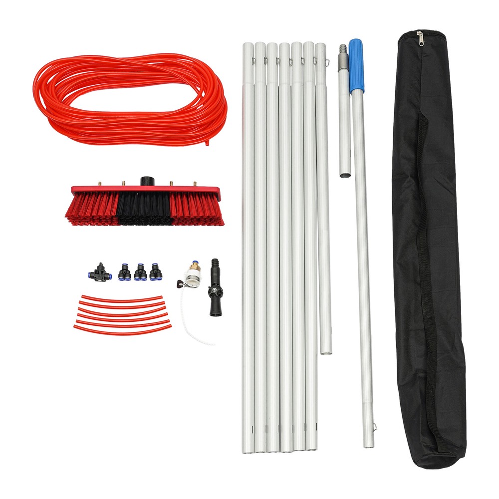Window Solar Panel Cleaning Extendable Telescopic Pole Water Fed Brush Washer