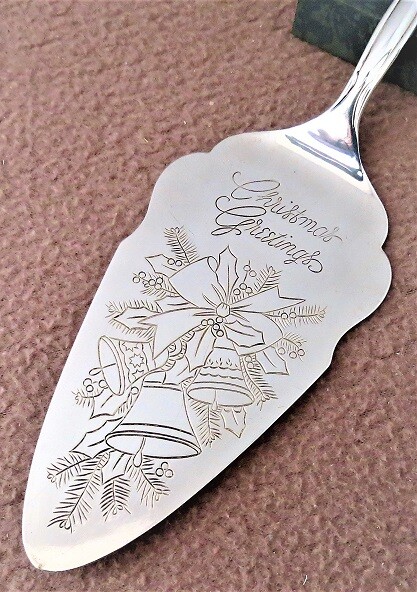 Christmas Greetings (Coventry Pattern) Pie Server by (IS): SHIPS FREE & INSURED