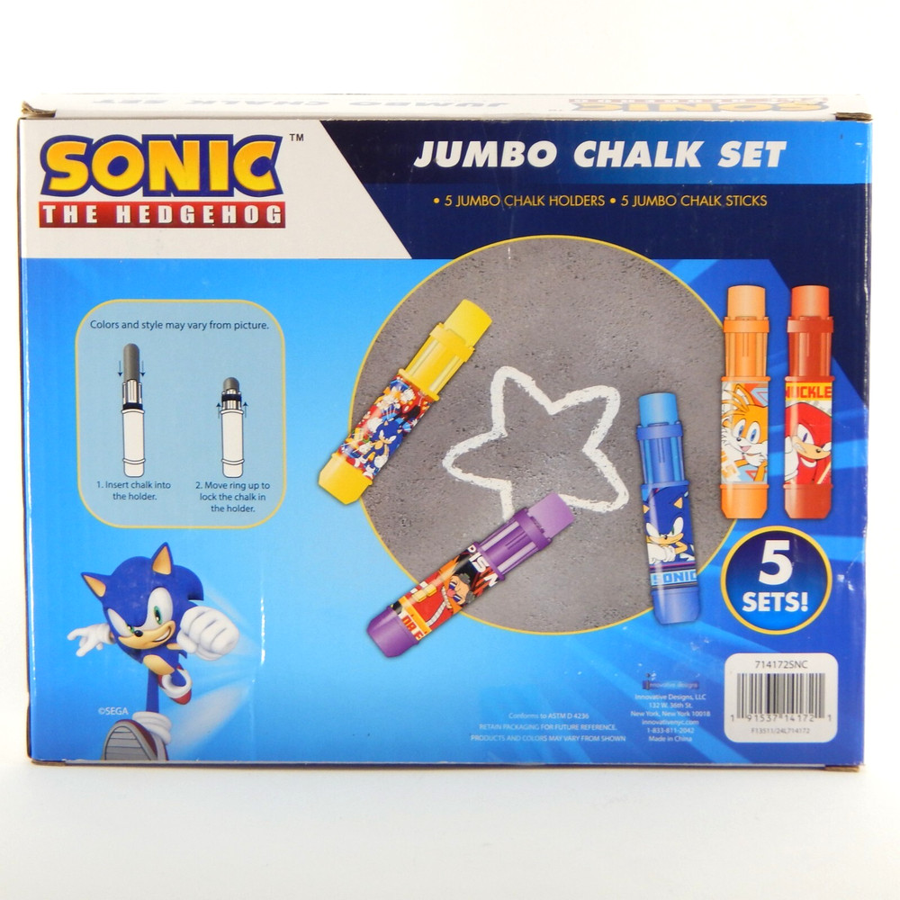 Sonic The Hedgehog Jumbo Chalk Set