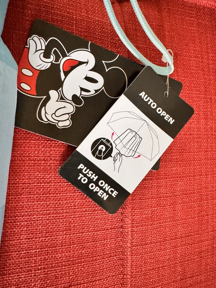 Disney Mickey Mouse Rain Umbrella Auto Open