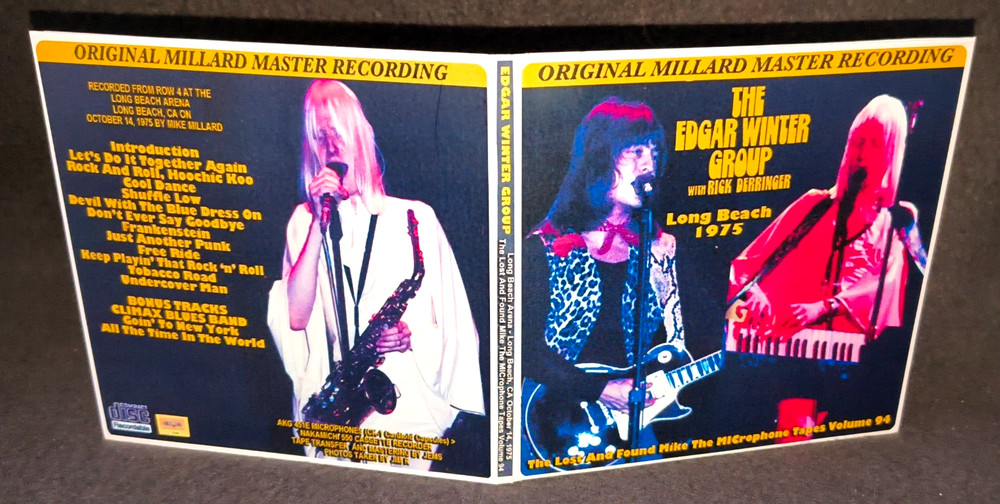 Edgar Winter Group Long Beach 1975 Gate Fold 2CD Package NEW