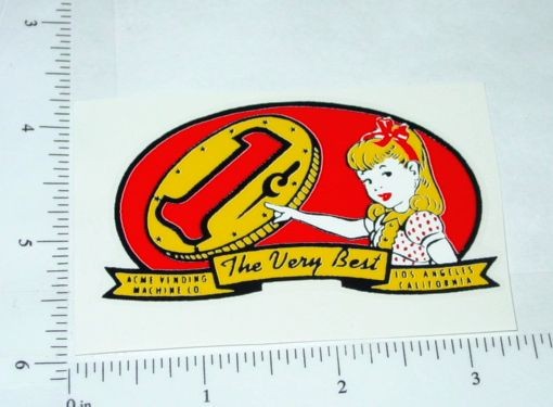 Acme 1 Cent Vending Machine Sticker V-29