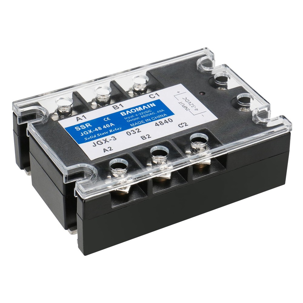 JGX-3340A 3 Phase Solid State Relay 4-32 VDC Input 480VAC 40 Amp Output