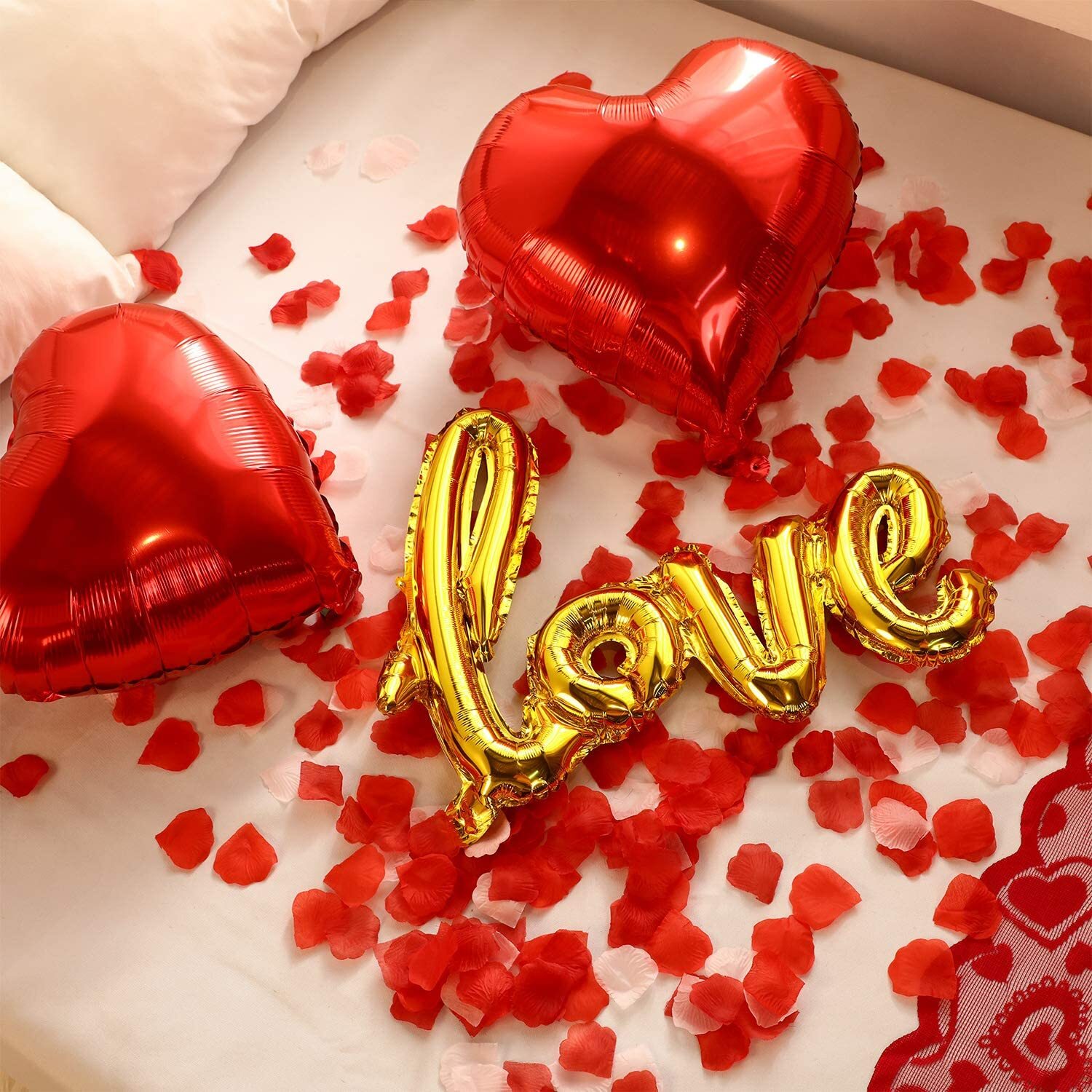 5000PCS Red Artificial Fake Rose Petals Wedding Event Romantic Night Party Decor