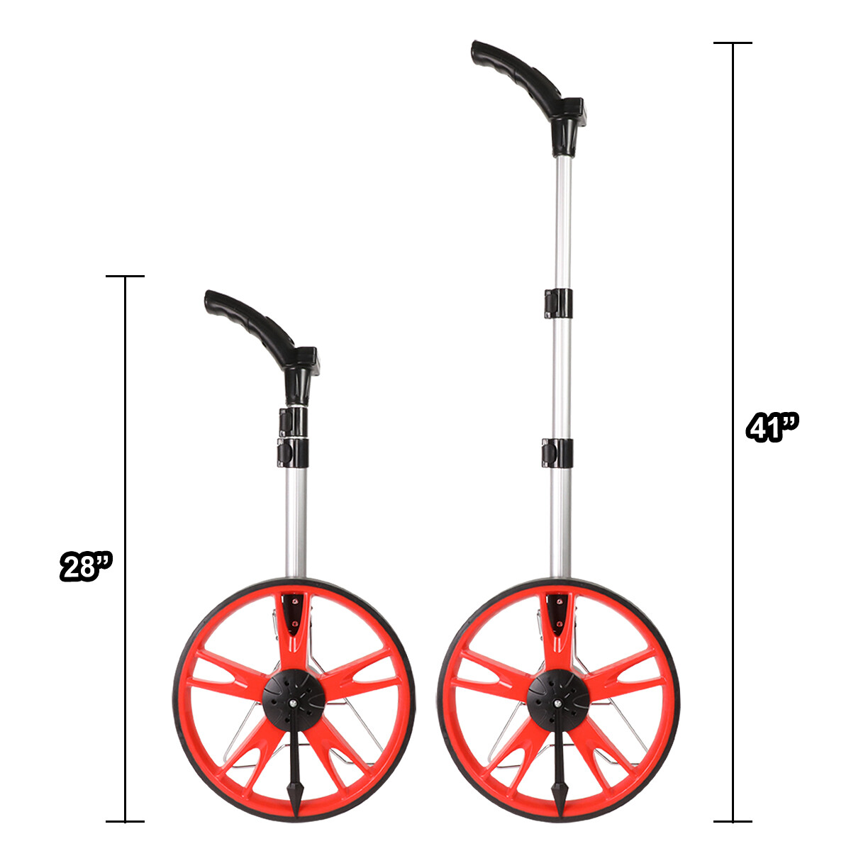 FOLDABLE TELESCOPING ENGINEERS MEASURER LED DIGITAL DISTANCE MEASURING WHEEL