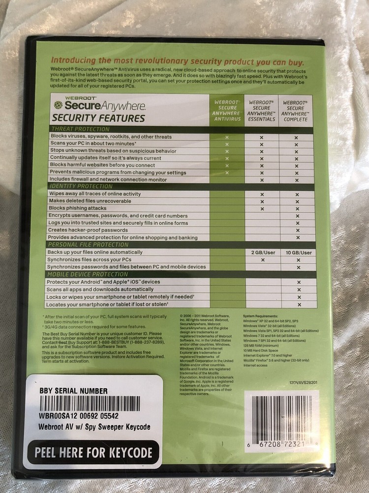 Webroot Secure Anywhere Antivirus for PC