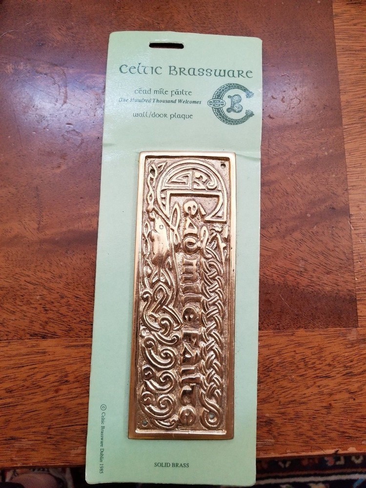 Celtic Brassware door plaque