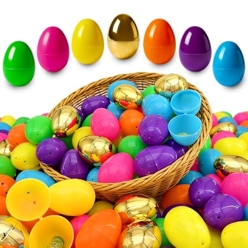 288 Easter Eggs, 2.36" Assorted Bright Colors Plastic Easter Eggs 300 Pack