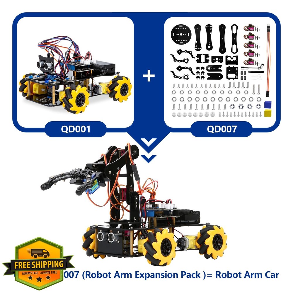 ACEBOTT Robot Arm Kit: STEM Coding Robot, Ages 8-16, QD007
