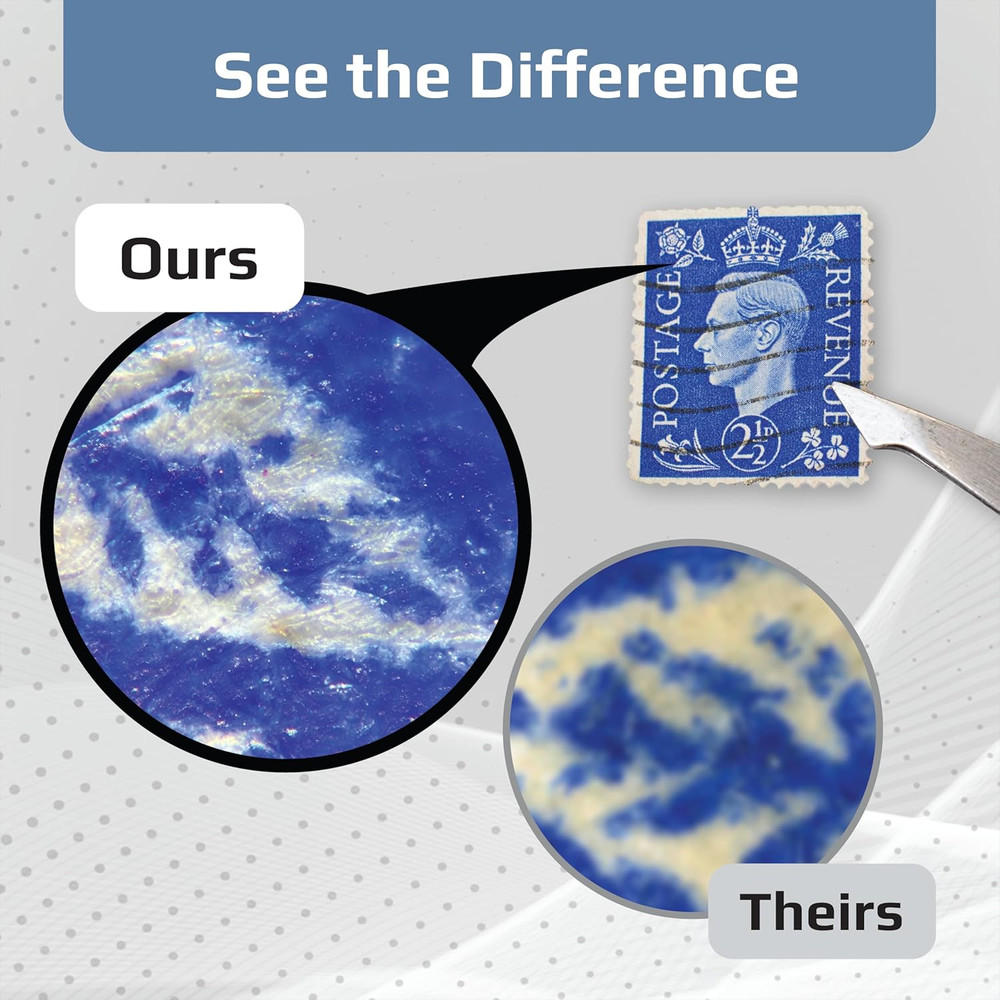 Microbrite plus 60X-120X Accurate LED Lighted Pocket Microscope, Portable Educat