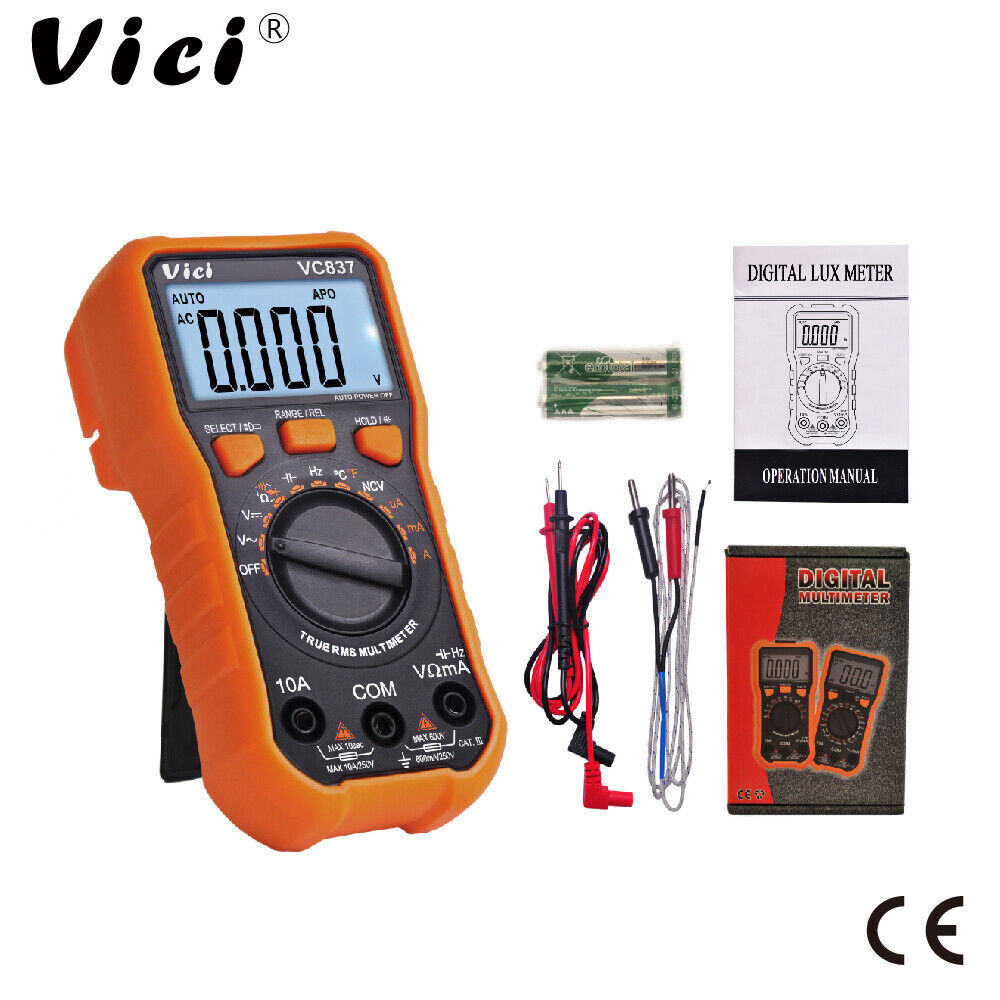 VC837 LCD Digital Auto Voltmeter Ammeter Ohmmeter Multimeter Volt AC/DC Tester