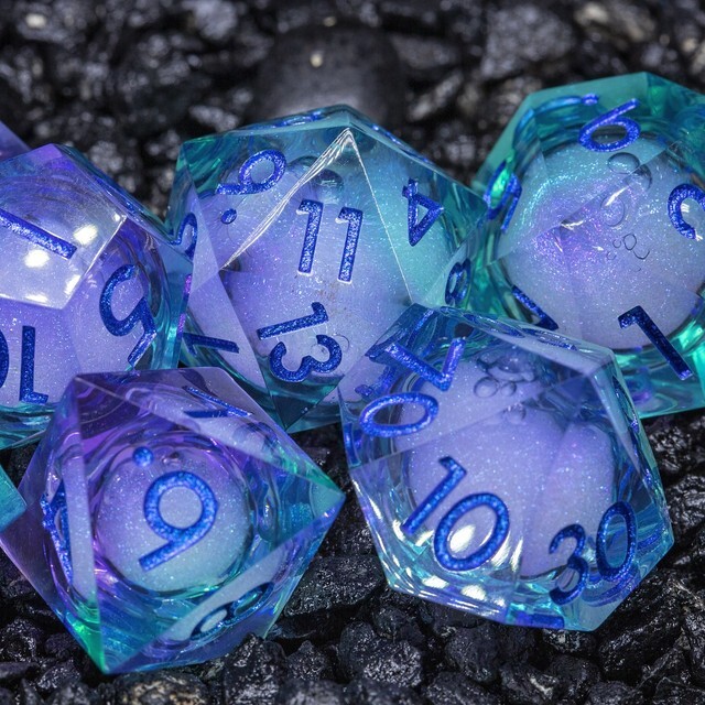Sage's Lovers Souls Liquid Core Sharp Edge Resin Dice Set
