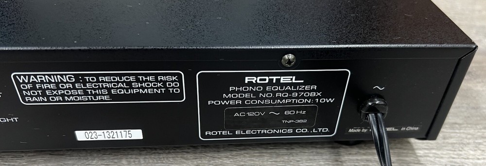 ROTEL RQ-970BX Phono Equalizer RQ-970BX