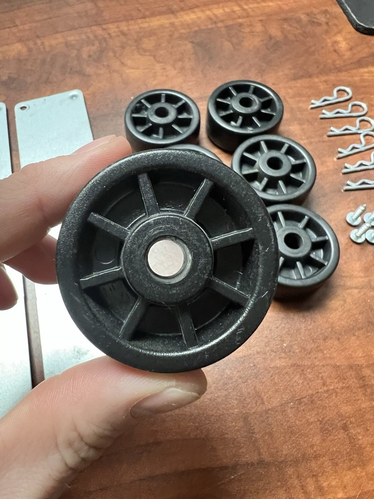 Sealy ease king Adjustable Base Roller Guide Wheel & Pin Set plus hardware