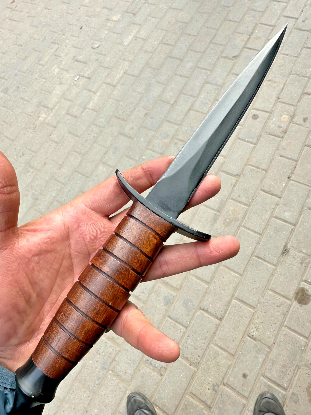 14" ARKANSAS TOOTHPICK Custom Handmade D2-Tool Steel DAGGER KNIFE W/Sheath 2532