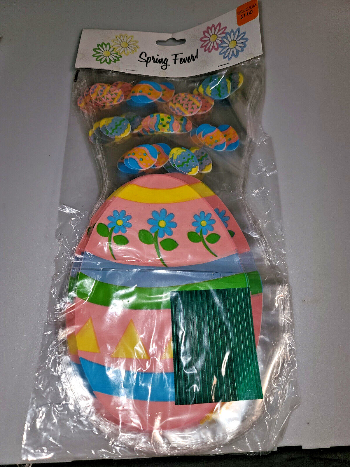 Vintage Disposable Candy Bags Easter Egg Bags 11.25 in x 6 in Plastic (30 Count)