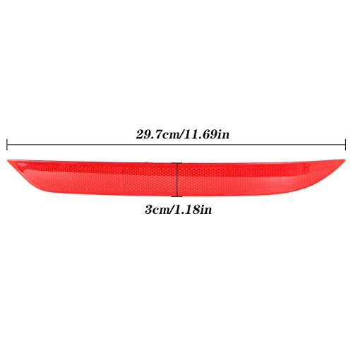 2 Pieces Red Rear Bumper Reflector Driver and Passenger Side Replacement for